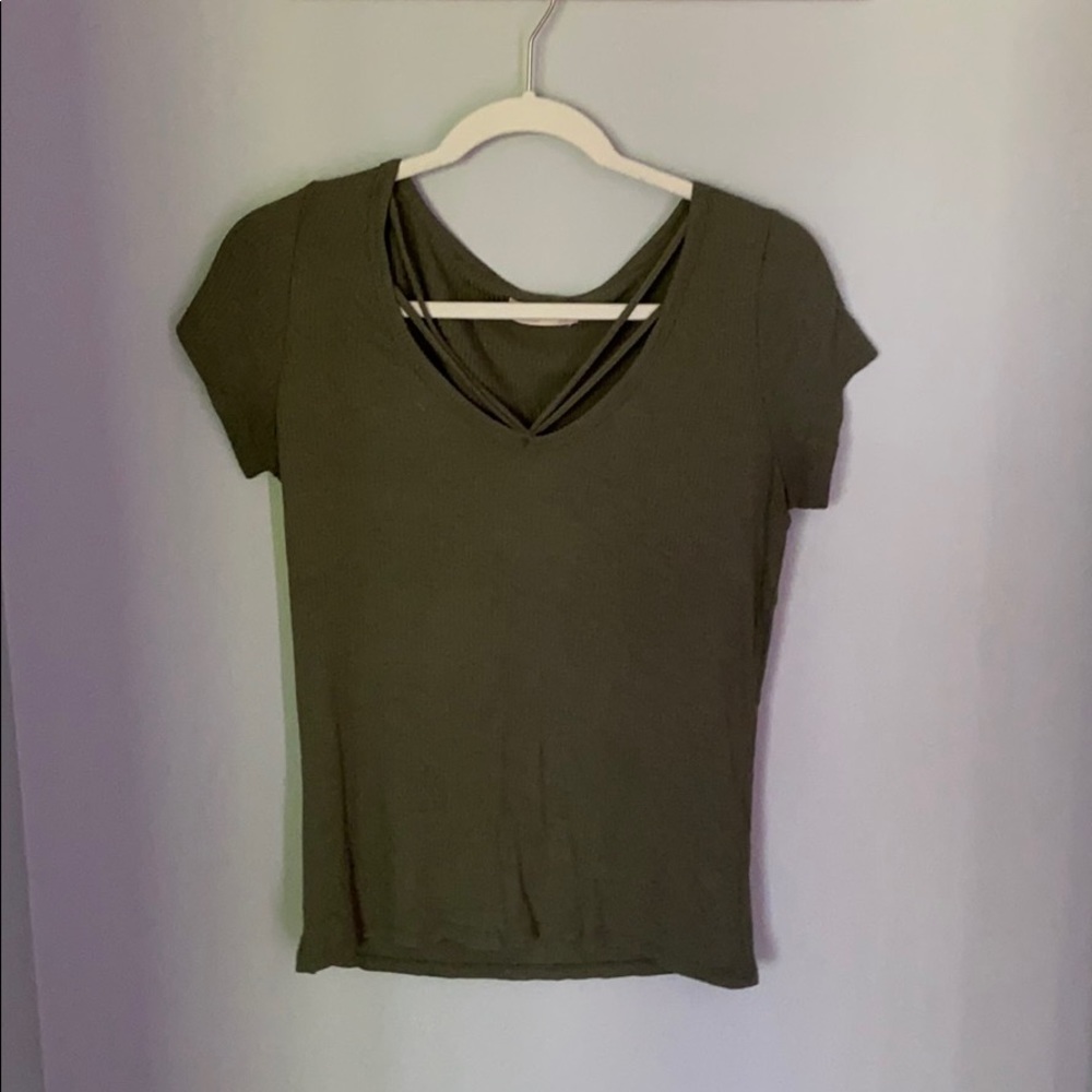 Army Green top.